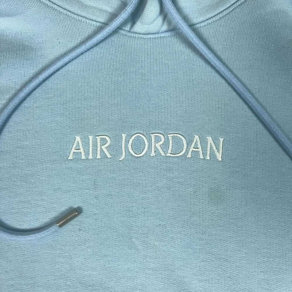 Jordan Hoodie Mens Large Blue Pullover Sweatshirt Air Jordan Logo Athletic Heavy